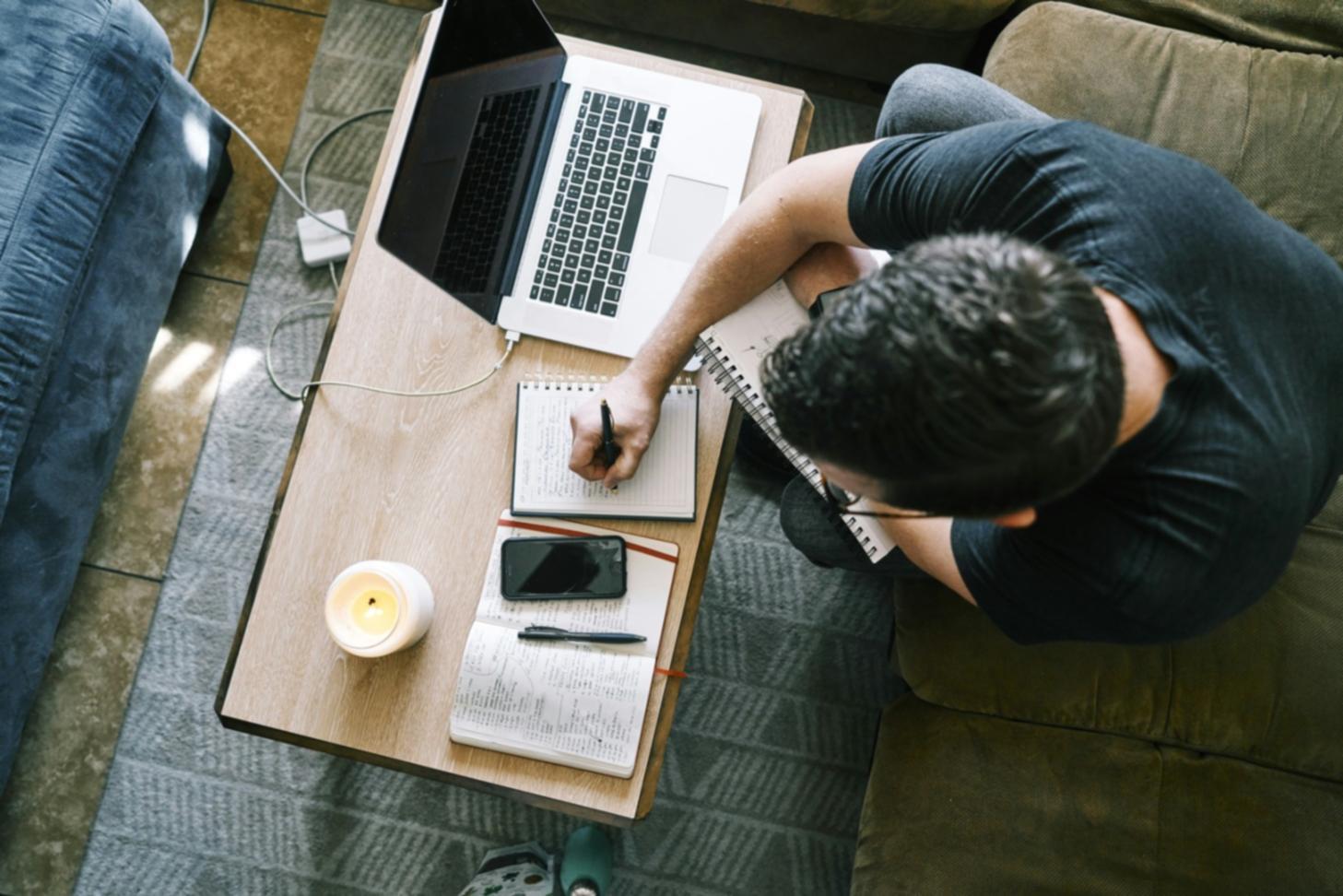 Financial planning session with documents spread on table